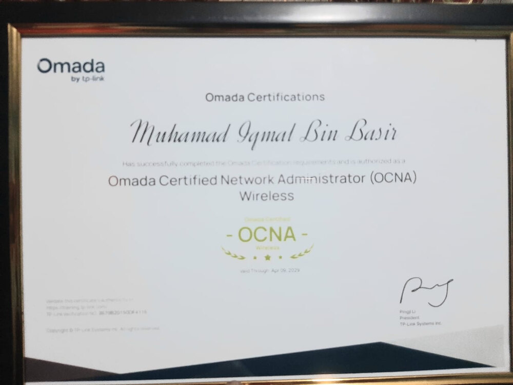 Omada Certified Network Administrator